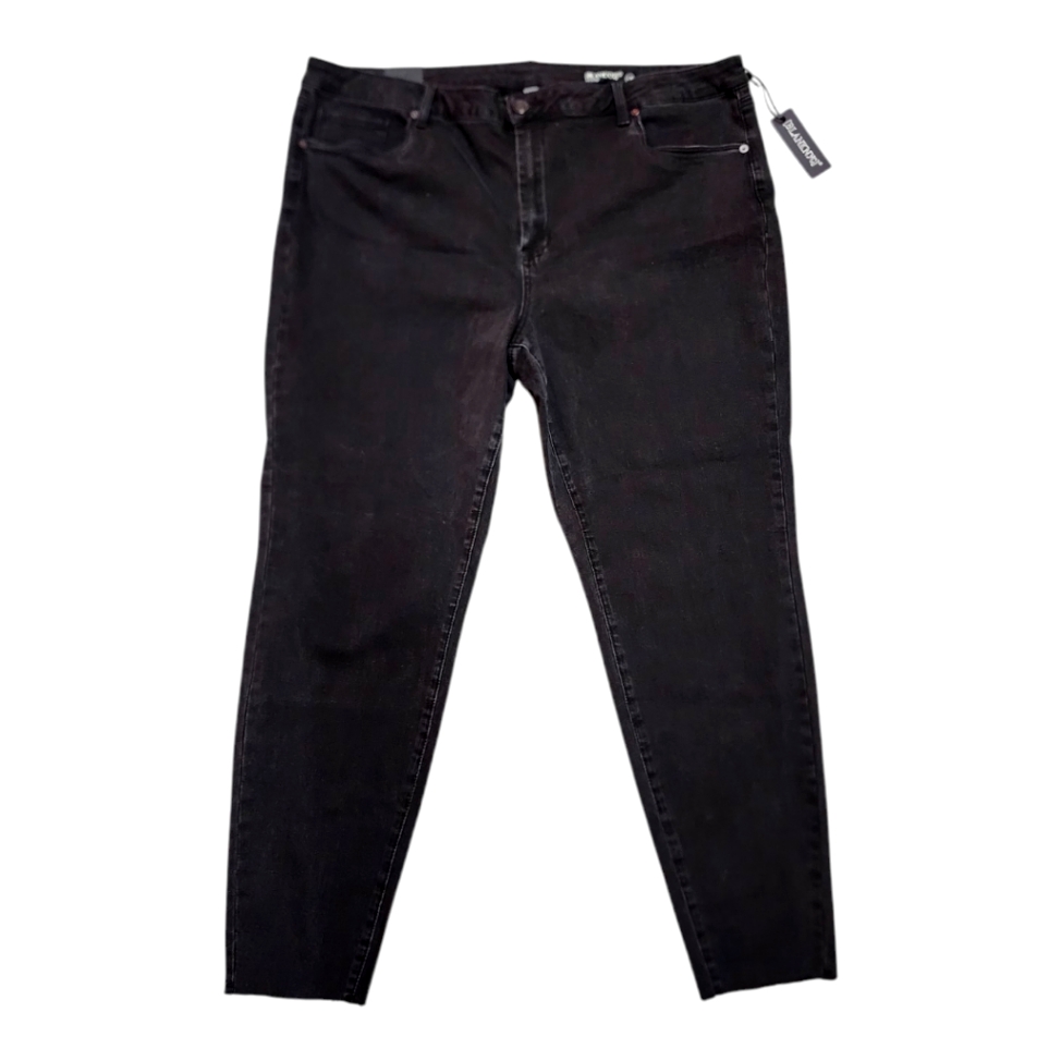 Blank Nyc The Bond Mid-Rise Skinny Jeans In Black 22w Nwt